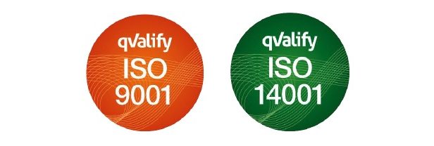 ISO 9001 ISO 14001 616X208